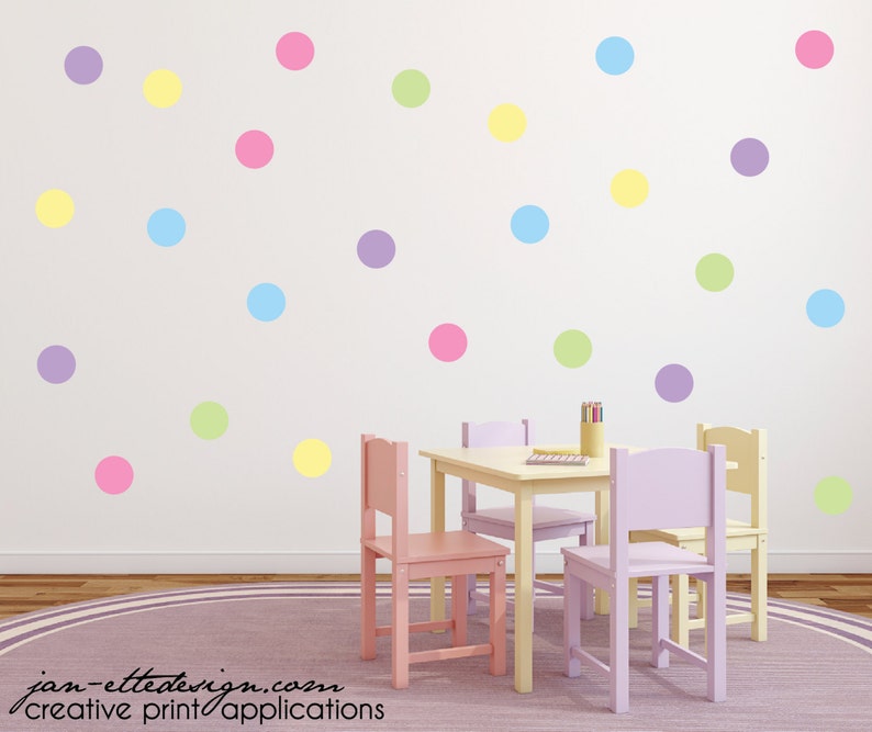 polka dot wall stickers dot wall decals circle wall decals | etsy