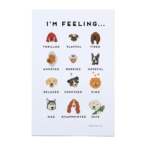 dog feelings poster