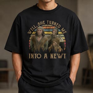 Monty Python Holy Grail Quote T-Shirt, Retro Comedy Film Tee