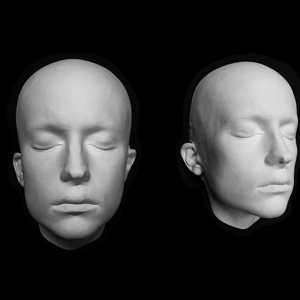 ALICIA VIKANDER made to order White Plastic Life Mask Life Cast Lifemask Lifecast Face moldLife Size