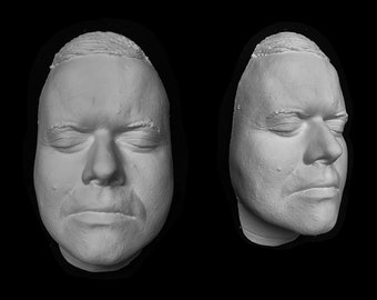 H. R. GIGER made to order artist white plastic lifemask life cast lifecast special effects motion picture fx bust sculpture life size prop