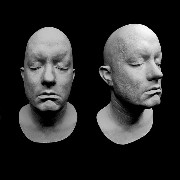 TOM HANKS white plastic life mask lifemask lifecast special effects make-up prop head face prosthetics fx casting sculpture bust life size