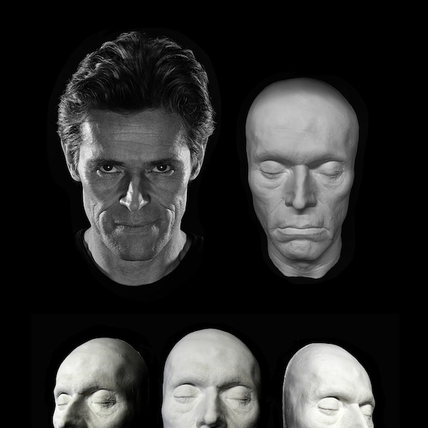 WILLEM DAFOE made to order Life Mask cast lifemask Lifecast White plastic resin sculpture prop Special Effects make-up