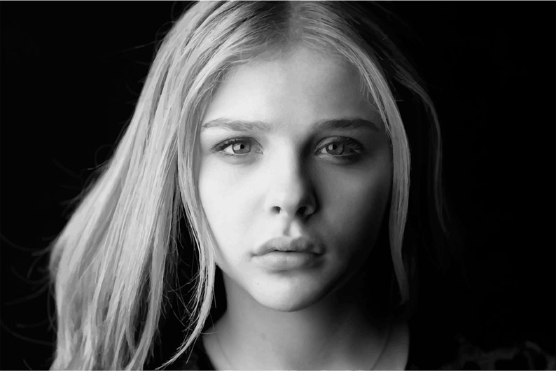 LEBENSMASKE Chloe Grace Moretz auf Bestellung Lifecast Kunstharz Gesicht Gießen lebensgroße Film Spezialeffekte gegossen Requisite Kopf Bild 3