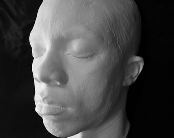 Life mask CHADWICK BOSEMAN plastic reinforced resin life cast Lifecast facial prosthetics cast actor