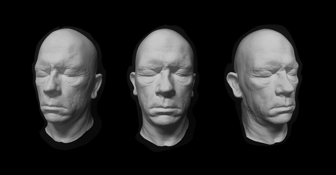 TOMMY LEE JONES Made to Order Life Mask Cast Life Mask Plastic White