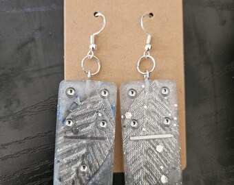 SilverWood Tree Leaf Domino Earrings
