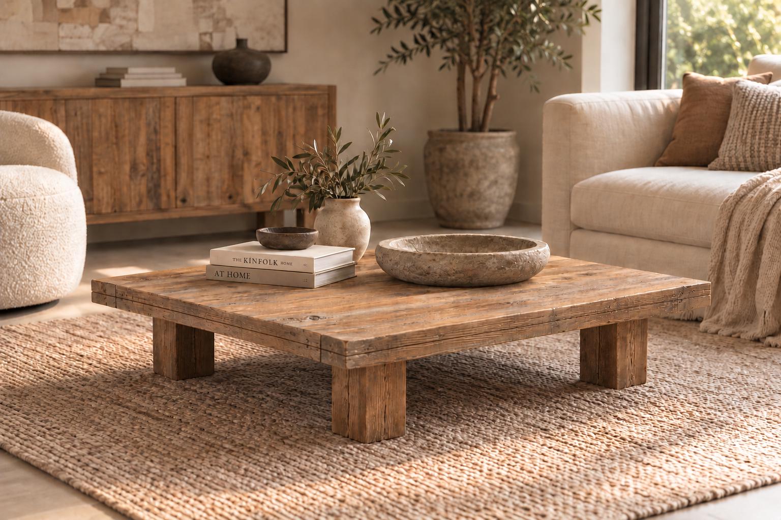Low Square Coffee Table - Etsy