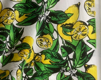 Tropical Lemon Print Nylon Spandex Swimwear Dance Fabric