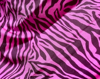 Pink Tiger Print Nylon Spandex Swimwear Dance Fabric