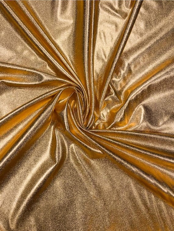 Antique Gold Luxury Nylon Spandex Fabric By The Yard