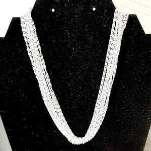 vintage Sarah Coventry multi strand silver tone necklace