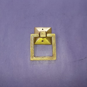Timbre moderno cuadrado para habitación de invitados / Aldaba decorativa de latón puro para puerta de casa