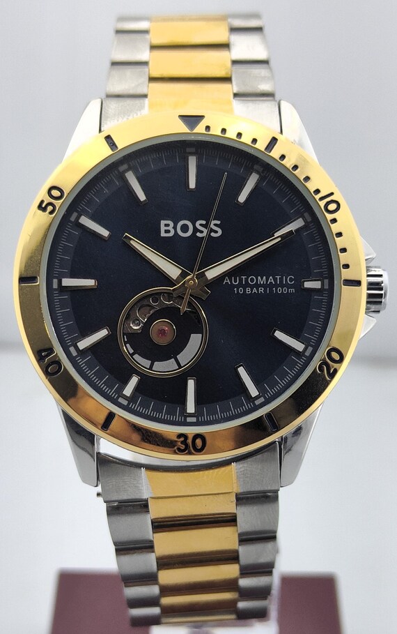 Vintage Boss Automatic Blue dial stainless steel Watch View 2