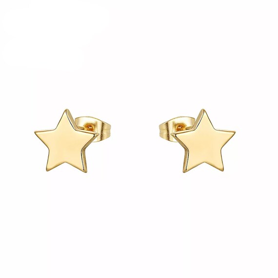 Dainty gold star earrings star symbol earrings gold star stud | Etsy