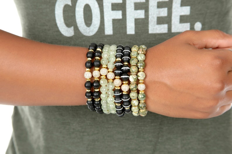 Beaded Bracelets Gemstone Stacked Stacking Bracelets for Women for Her Natural Stone Expressions Bracelets Fashion Accessories