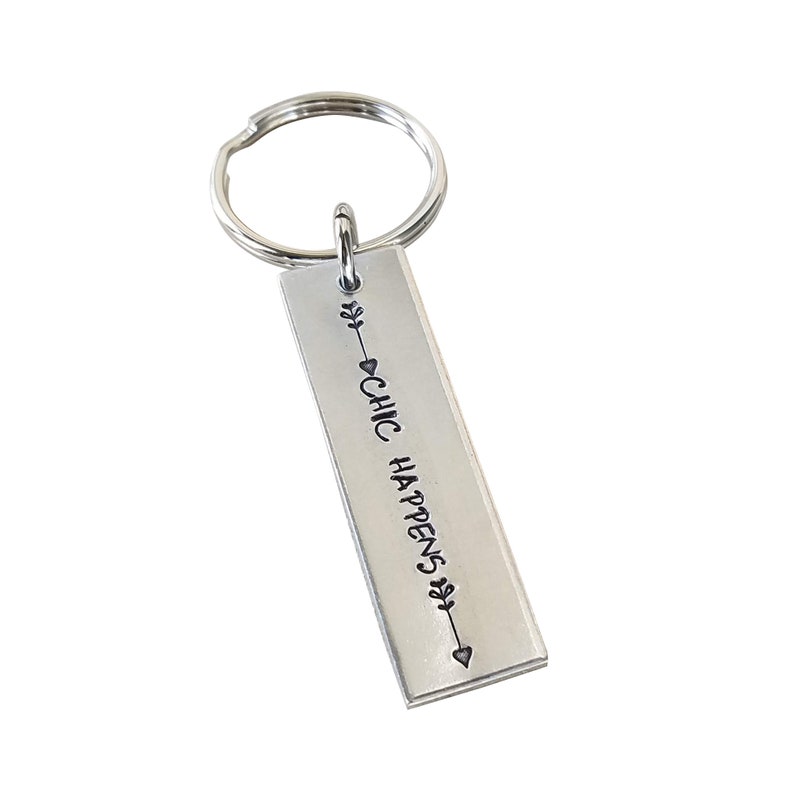 Keyrings Everything Happens For A Reason Quote Charm Keyring