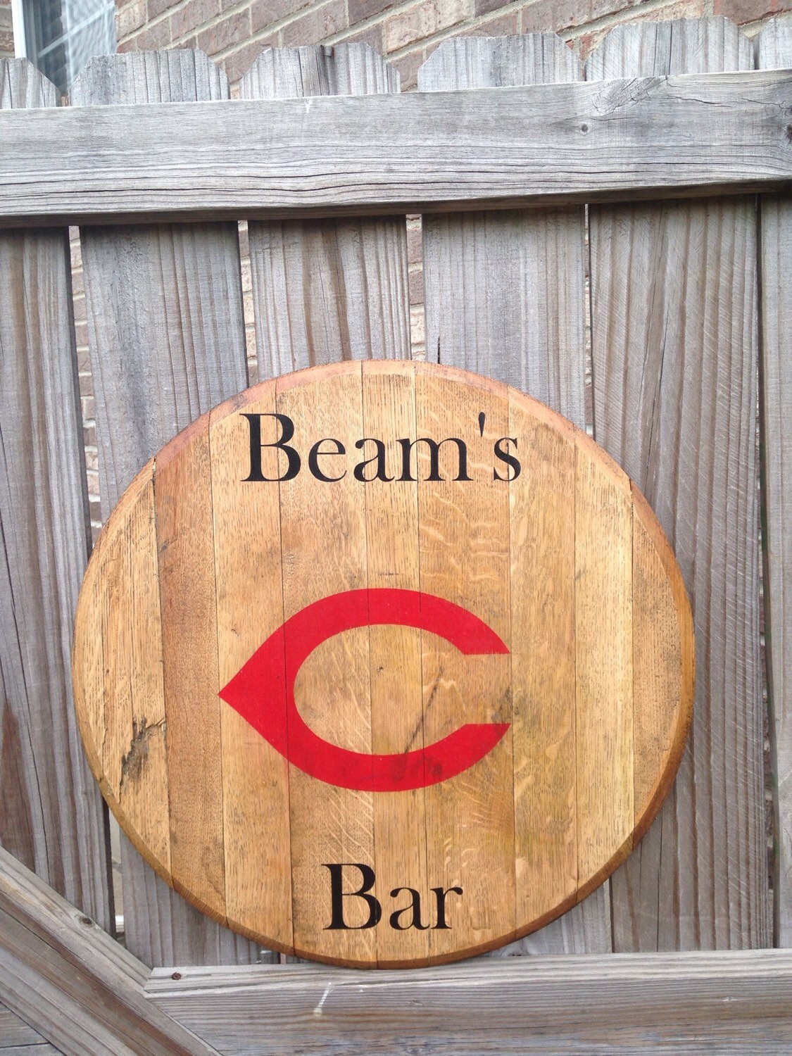 Woodford reserve makers mark Cincinnati Reds barrel head Etsy