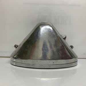 Vintage Cast Aluminum Triangular Marine Passage Light Ship Hallway Corner Sconce Light Fixture