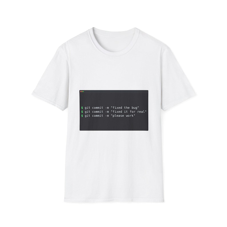 Git Commit Please Work - Programmer T-Shirt, Hoodie & Mug image 1