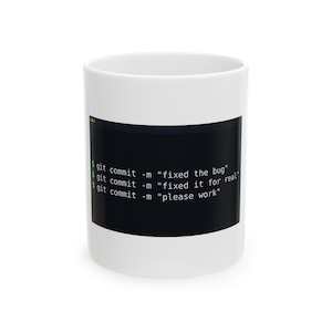 Git Commit Please Work - Programmer T-Shirt, Hoodie & Mug image 2