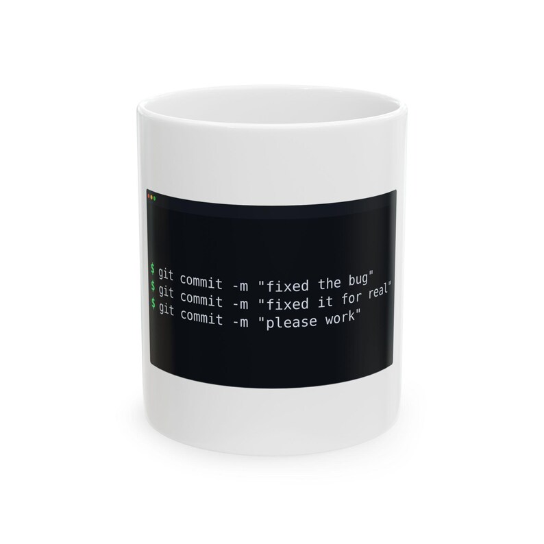 Git Commit Please Work - Programmer T-Shirt, Hoodie & Mug image 2