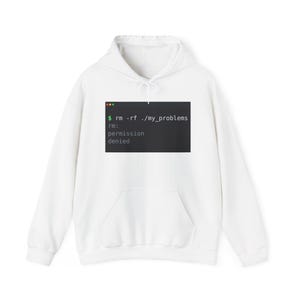 rm -rf Mes problèmes - T-shirt et sweat à capuche pour programmeur, cadeau pour codeur