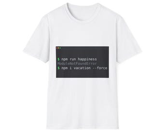 npm install vacation – Programmierer-T-Shirt, Hoodie, Tasse & Laptop-Hülle