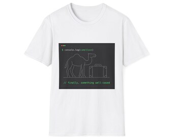 console.log(camelCase) - Programmer T-Shirt, Hoodie & Mug