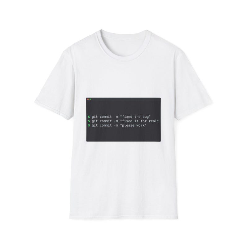 Git Commit Please Work - Programmer T-Shirt & Hoodie, Coder Gift image 2