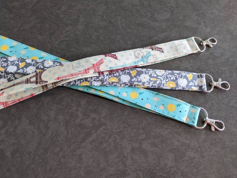 vets Perfect for nurses librarians ID card holder keychain teachers school students. Gray yellow floral 100/% cotton fabric Lanyard