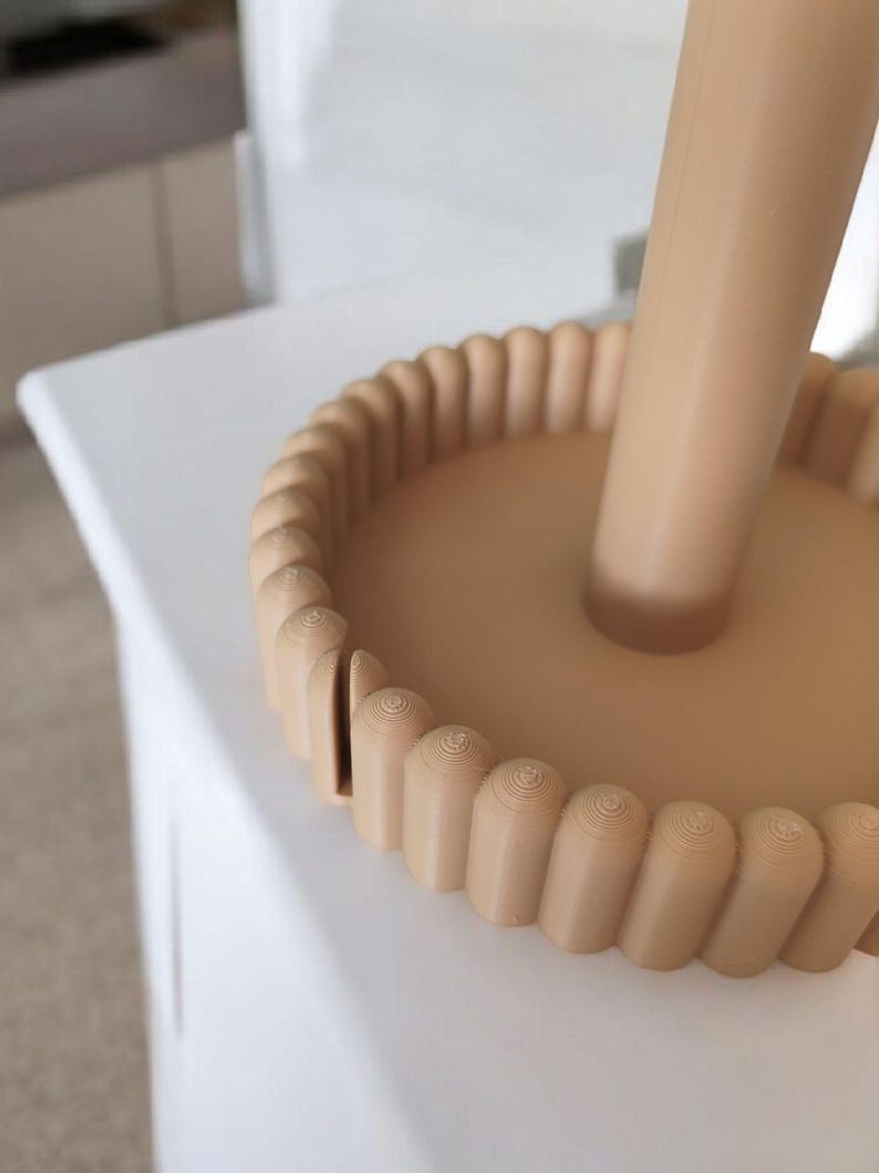 Moderne keukenrolhouder, papieren handdoekhouder, minimalistische opbergruimte voor op het aanrecht, Scandinavisch keukenaccessoire afbeelding 4