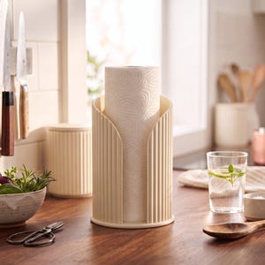 Porte-rouleau de papier essuie-tout côtelé Inca, support de comptoir moderne pour la cuisine, décoration minimaliste image 3