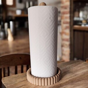 Moderne keukenrolhouder, papieren handdoekhouder, minimalistische opbergruimte voor op het aanrecht, Scandinavisch keukenaccessoire afbeelding 16