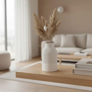 Japandi Two-Tone Minimalist Vase, Scandinavian Japanese Home Decor image 10
