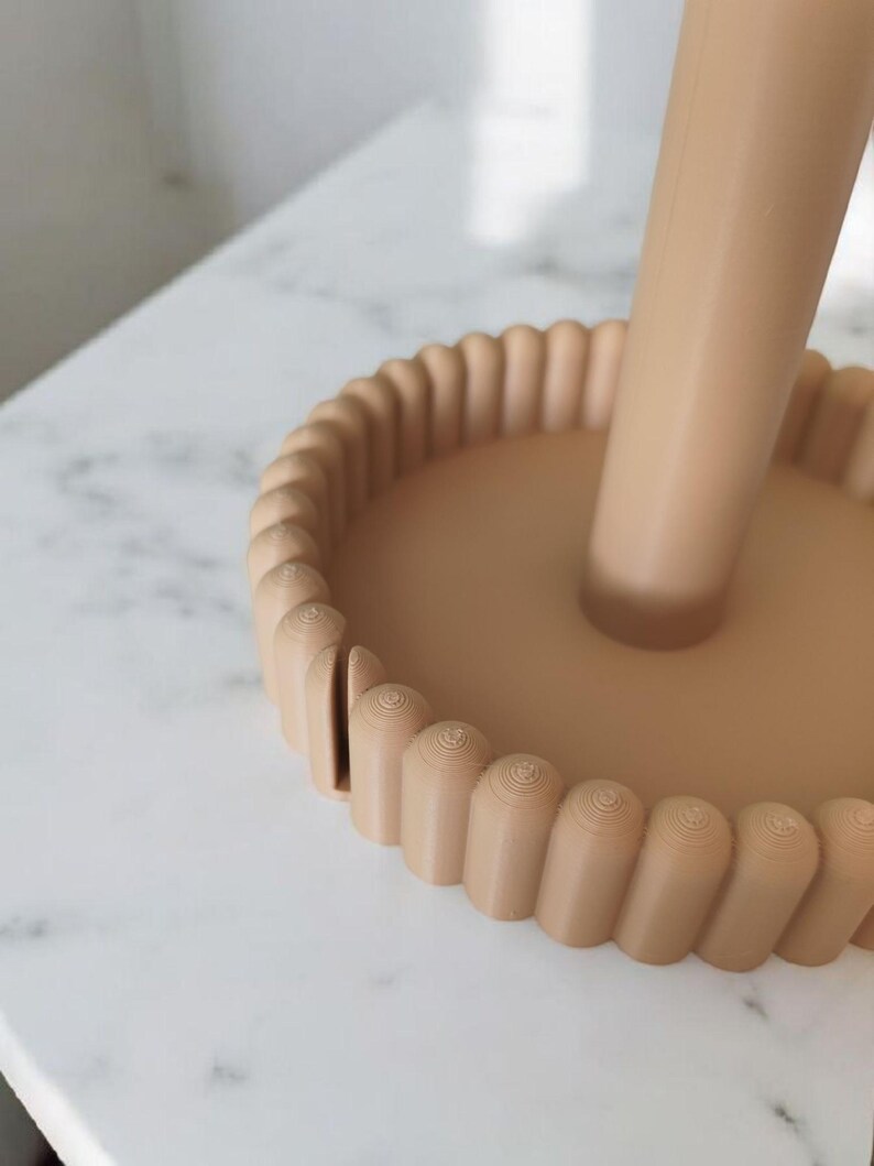 Moderne keukenrolhouder, papieren handdoekhouder, minimalistische opbergruimte voor op het aanrecht, Scandinavisch keukenaccessoire afbeelding 6