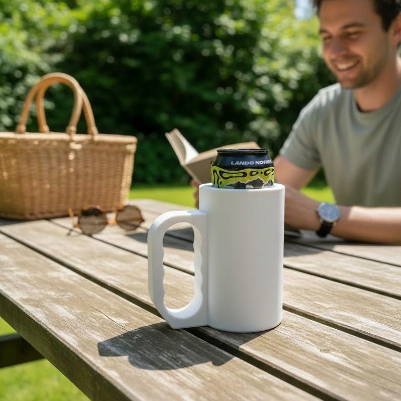 Insulated 16 oz Can Cooler with Handle, PLA+ Beverage Holder Koozie image 8