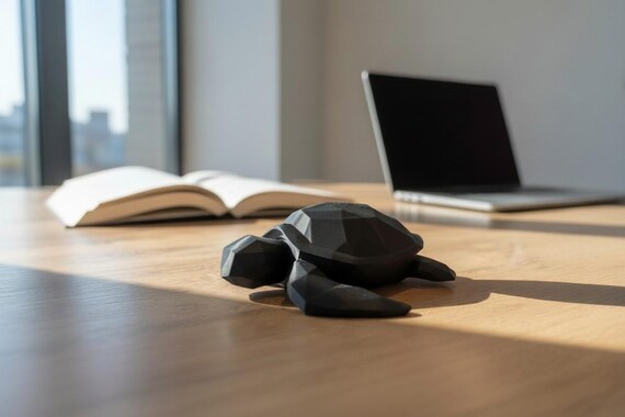 Low Poly Sea Turtle Sculpture — handmade HappyLayer homeware