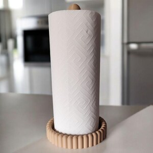 Moderne keukenrolhouder, papieren handdoekhouder, minimalistische opbergruimte voor op het aanrecht, Scandinavisch keukenaccessoire afbeelding 12