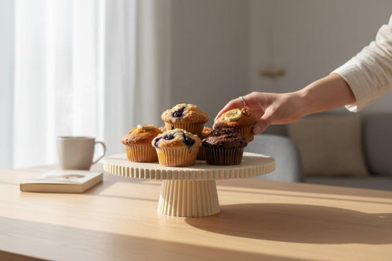 Modern Pedestal Cake Stand — handmade HappyLayer homeware