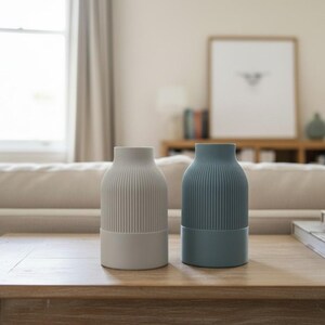 Japandi Two-Tone Minimalist Vase, Scandinavian Japanese Home Decor image 13