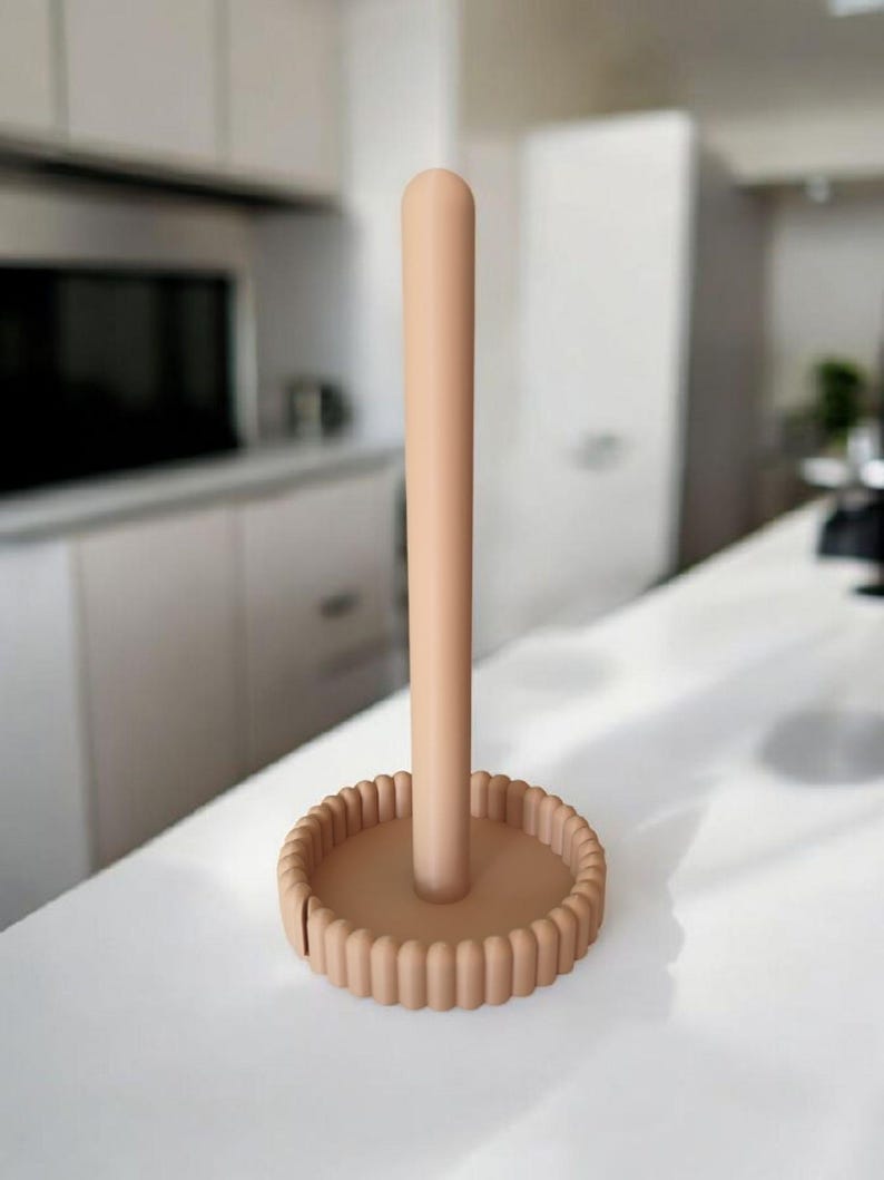 Moderne keukenrolhouder, papieren handdoekhouder, minimalistische opbergruimte voor op het aanrecht, Scandinavisch keukenaccessoire afbeelding 10