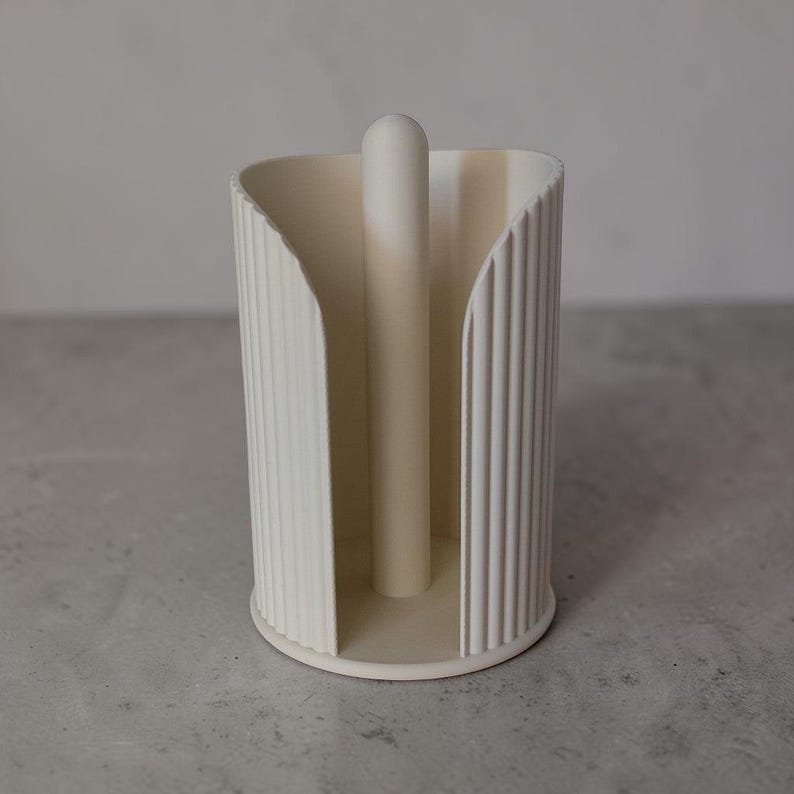Porte-rouleau de papier essuie-tout côtelé Inca, support de comptoir moderne pour la cuisine, décoration minimaliste image 9