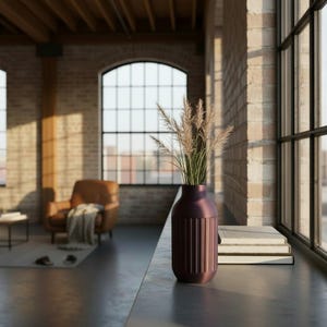 Industrial Design Two-Tone Minimalist Vase, Modern Contemporary Home Decor image 12