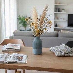 Japandi Two-Tone Minimalist Vase, Scandinavian Japanese Home Decor image 11