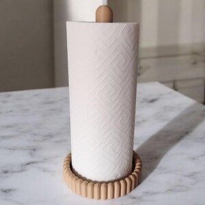Moderne keukenrolhouder, papieren handdoekhouder, minimalistische opbergruimte voor op het aanrecht, Scandinavisch keukenaccessoire afbeelding 17