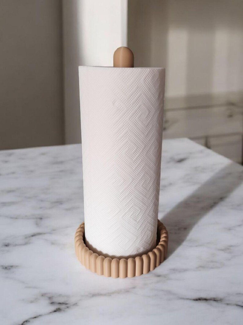 Moderne keukenrolhouder, papieren handdoekhouder, minimalistische opbergruimte voor op het aanrecht, Scandinavisch keukenaccessoire afbeelding 17
