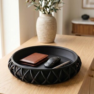 Basket-Style Catchall Tray: Entryway Key and Wallet Organizer — view 6, 3D printed home decor made in Malta