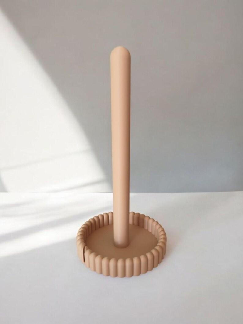 Moderne keukenrolhouder, papieren handdoekhouder, minimalistische opbergruimte voor op het aanrecht, Scandinavisch keukenaccessoire afbeelding 8