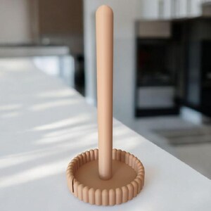 Moderne keukenrolhouder, papieren handdoekhouder, minimalistische opbergruimte voor op het aanrecht, Scandinavisch keukenaccessoire afbeelding 11